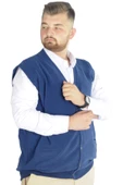 Mode XL Büyük Beden Erkek Yelek Selanik 20545 İndigo thumbnail 2