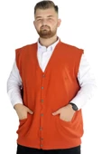 Mode XL Büyük Beden Erkek Yelek Selanik 20545 Oranj - 1