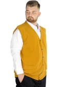 Mode XL Büyük Beden Erkek Yelek Selanik 20545 Hardal - 2