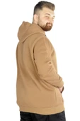 Mode XL Erkek Sweatshirt Kapşonlu Pocket Basic 20562 Sütlükahve - 3
