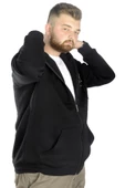 Mode XL Erkek Sweat Kapşon Fermuarlı Keep On 22533 Siyah thumbnail 2