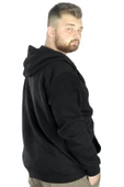 Mode XL Erkek Sweat Kapşon Fermuarlı Keep On 22533 Siyah thumbnail 3