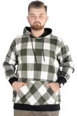 Mode XL Erkek Oduncu Kapsonlu Sweat Kanguru 22528 Haki - 1