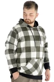 Mode XL Erkek Oduncu Kapsonlu Sweat Kanguru 22528 Haki - 2