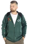 Mode XL Erkek Sweat Kapşonlu Fermuarlı Vintage 22537 Nefti thumbnail 1