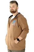 Mode XL Erkek Sweat Fermuarlı Free Your Mind 22536 Sütlükahve - 2