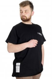 Mode XL Büyük Beden Erkek T-shirt TELEPATHIC 23132 Siyah - 3