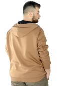 Mode XL Erkek Sweat Fermuarlı Free Your Mind 22536 Sütlükahve - 4