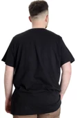 Mode XL Büyük Beden Erkek T-shirt MUHAMMED ALI 23160 Siyah thumbnail 4