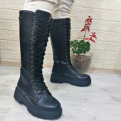 Pierre Cardin 52444 Siyah Fermuarlı Bağacaklı 41cm Bayan Çizme - 2