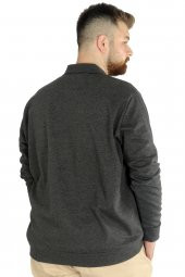 Mode XL Erkek Uzun Kol Polo Cepli İnterlok M 22460 Antramelanj - 3