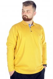 Mode XL Erkek Uzun Kol Polo Cepli İnterlok M 22460 Hardal - 1