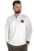 Mode XL Erkek Uzun Kol Polo Wild Soul Waffle 22449 Beyaz - 1