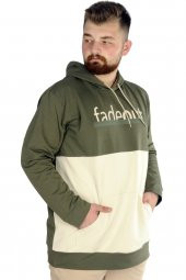 Mode XL Erkek Sweat Kapşon Fadeout 22526 Haki - 2