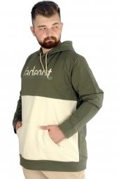 Mode XL Erkek Sweat Kapşon Fadeout 22526 Haki - 3