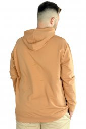 Mode XL Erkek Sweat Kapşon Parçalı Kanguru Cep 22527 Sütlükahve - 3