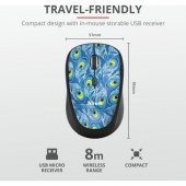 Trust 23388 YVI Wireless Mouse Peacock - 4