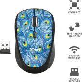 Trust 23388 YVI Wireless Mouse Peacock - 6