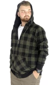 Mode XL Erkek Oduncu Kapsonlu Sweat Pocket 21574 Haki - 2