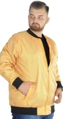 Mode XL Erkek Kolej Mont Fermuarlı Jesica 22612 Sarı thumbnail 2