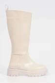 Kadın Bağcıksız Kalın Tırtık Tabanlı Çizme thumbnail 11