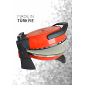 Kırmızı Erato Taşfırınım Pizza Makinesi, Lahmacun Makinesi Doğal Taş Fırın - Timer - 400 C. - 3