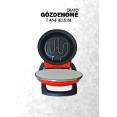 Kırmızı Erato Taşfırınım Pizza Makinesi, Lahmacun Makinesi Doğal Taş Fırın - Timer - 400 C. - 4