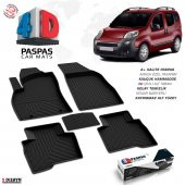 Peugeot Bipper 4D Havuzlu Paspas Siyah A+Kalite thumbnail 2