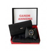 Anneler Günü Siyah Şal Cüzdan Kol Saati (KAPAK NOTUMUZ ÖRNEKTİR.) - 1