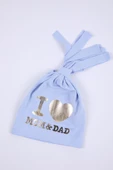 Babyhola Kız Erkek Bebek Çocuk I Love Mom Dad Bere Şapka Hediyelik 0-2 yaş 1433 - 11