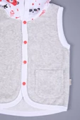 Babyhola Kız Erkek Bebek Kapüşonlu Kadife Cepli Yelek 3297 - 9