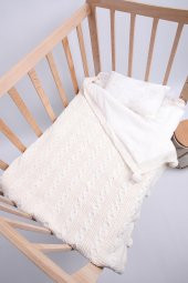 Babyhola Organik %100 Triko Velsoft Bebek Battaniye Yenidoğan Hastane Çıkışı 4041 - 2
