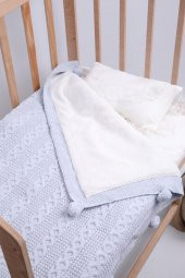 Babyhola Organik %100 Triko Velsoft Bebek Battaniye Yenidoğan Hastane Çıkışı 4041 - 5