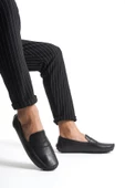 Hakiki Deri Erkek Tırtık Tabanlı Dikiş ve Şerit Detaylı Loafer Ayakkabı thumbnail 8