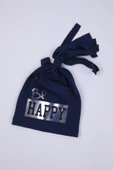 Babyhola Kız Erkek Bebek Be Happy Bere Şapka 0-2 yaş Hediyelik 1107 - 6
