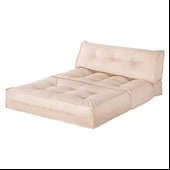 Homedius Mocca Çift Kişilik Katlanır Yatak Uzanma Koltuğu - Bej thumbnail 11