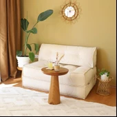 Homedius Mocca Çift Kişilik Katlanır Yatak Uzanma Koltuğu - Bej thumbnail 1