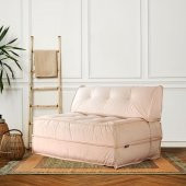 Mocca Çift Kişilik Katlanır Yatak Uzanma Koltuğu - Bej - 1