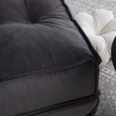 Homedius Mocca Çift Kişilik Katlanır Yatak Uzanma Koltuğu - Antrasit Gri - 5