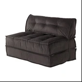 Homedius Mocca Çift Kişilik Katlanır Yatak Uzanma Koltuğu - Antrasit Gri - 9