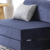 Homedius Magic Katlanır Yataklı Çift Kişilik Koltuk-Mavi - 5