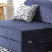 Homedius Magic Çift Kişilik Katlanır Yataklı Koltuk - Mavi - 5