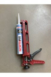 Plastik Silikon Tabancası+nortfix Silikon Şeffaf+beyaz 3 Lü Set - 2