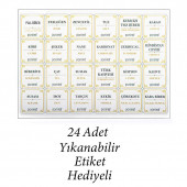 Porsima 430 Çok Amaçlı Etiketli Baharatlık Kahvaltılık 12 li Kapaklı Saklama Kabı 600 cc Şeffaf - 3