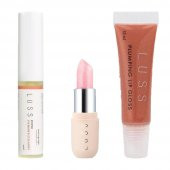 Luss Lip Gloss Dudak Parlatıcısı No7 Dudak Balm no1 Ve Kaş Ve Kirpik Besleyici Serum 3lü Set - 1