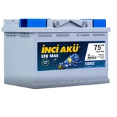 İnci Efb Max Tigris 12 V 75 Ah Start-Stop Akü - 2