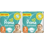 Prima Bebek Bezi Aktif Bebek 3 Beden 312 Adet 2 Aylık Fırsat Paketi - 2