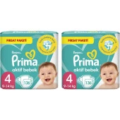 Prima Bebek Bezi Aktif Bebek 4 Beden 272 Adet 2 Aylık Fırsat Paketi - 2