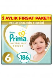 Prima Premium Care Bebek Bezi 6 Beden 186 Adet 2 Aylık Fırsat Paketi - 1