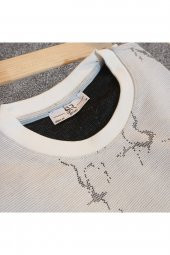 SÜVARİ MERMER DESEN RAHAT KALIP SWEATSHİRT - 3